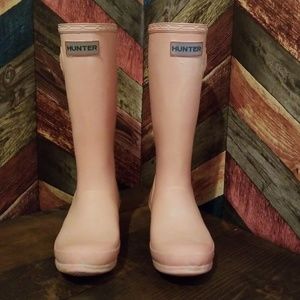 Girls Hunter Rain Boots Pink Size 1